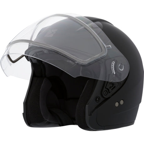 CKX VG977 Open-Face Helmet, Winter Solid Double Matte Black M Double Shield - Driven Powersports
