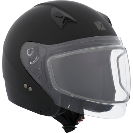 CKX VG977 Open-Face Helmet, Winter Solid Double Matte Black M Double Shield - Driven Powersports