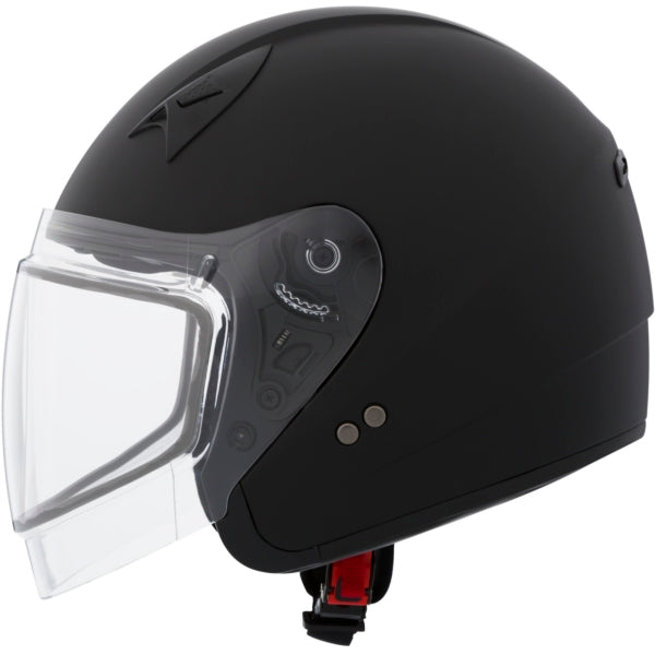CKX VG977 Open-Face Helmet, Winter Solid Double Matte Black M Double Shield - Driven Powersports