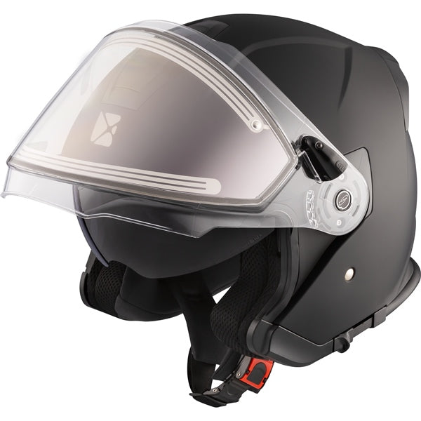 CKX Razor Open Helmet Solid Electric Matte Black 3XL Electric Double Shield - Driven Powersports