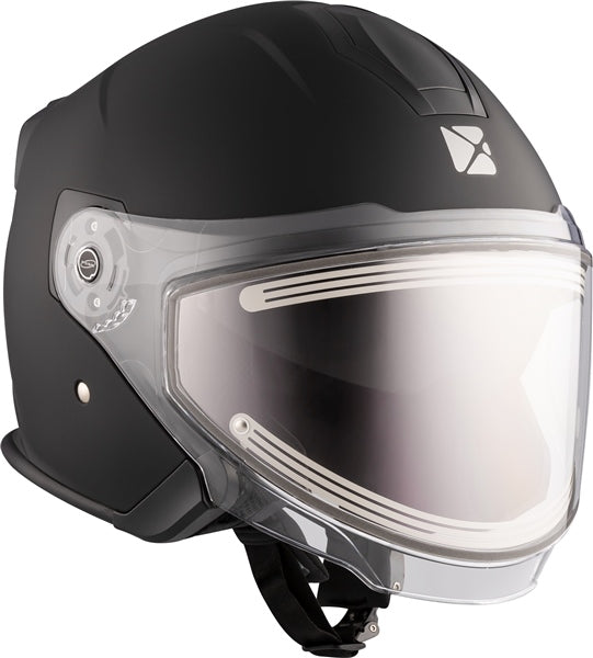 CKX Razor Open Helmet Solid Electric Matte Black 3XL Electric Double Shield - Driven Powersports
