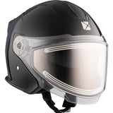 CKX Razor Open Helmet Solid Electric Black XS Electric Double Shield - Driven Powersports