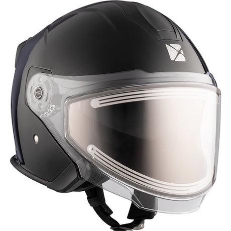 CKX Razor Open Helmet Solid Electric Black XS Electric Double Shield - Driven Powersports