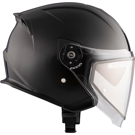 CKX Razor Open Helmet Solid Electric Black XS Electric Double Shield - Driven Powersports