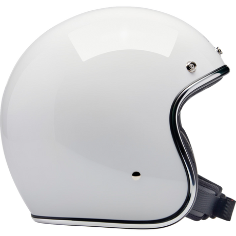 BILTWELL HELMET BONANZA Gloss White Right Side - Driven Powersports