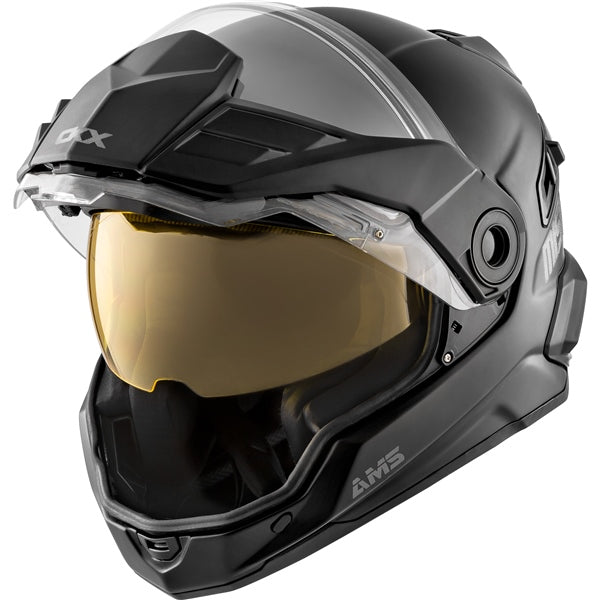 CKX Mission Free-Face Helmet Solid Double Matte Black XS Double Shield - Driven Powersports