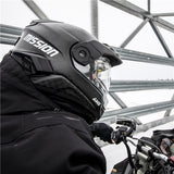 CKX Mission Free-Face Helmet - Carbon Solid Double S Carbon Double Shield - Driven Powersports