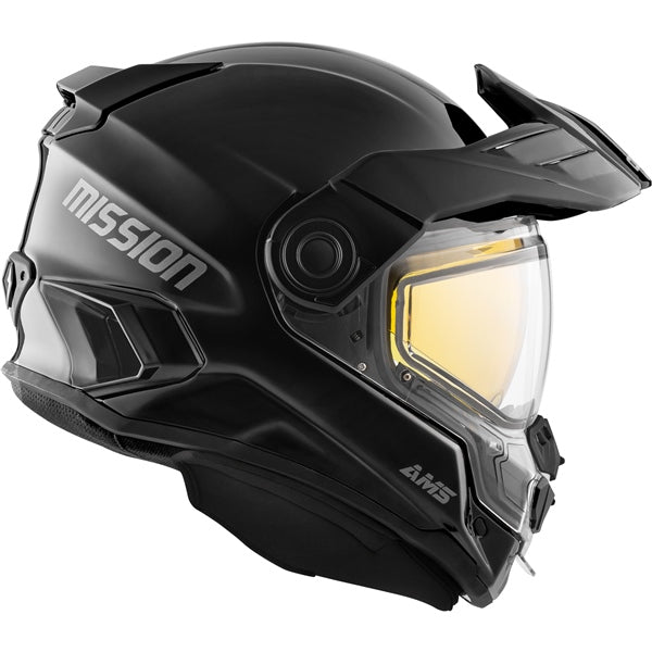 CKX Mission Free-Face Helmet Solid Electric Black S Electric Double Shield - Driven Powersports