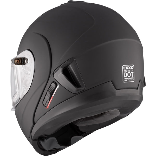 CKX Tranz 1.5 AMS Modular Helmet Solid Electric Matte Black S Electric Double Shield - Driven Powersports