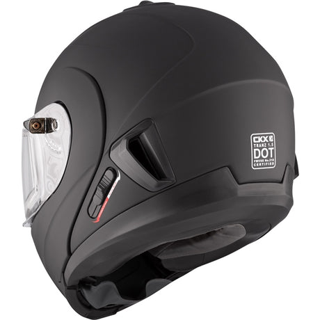 CKX Tranz 1.5 AMS Modular Helmet Solid Electric Matte Black S Electric Double Shield - Driven Powersports