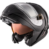CKX Tranz 1.5 AMS Modular Helmet Solid Electric Black M Electric Double Shield - Driven Powersports