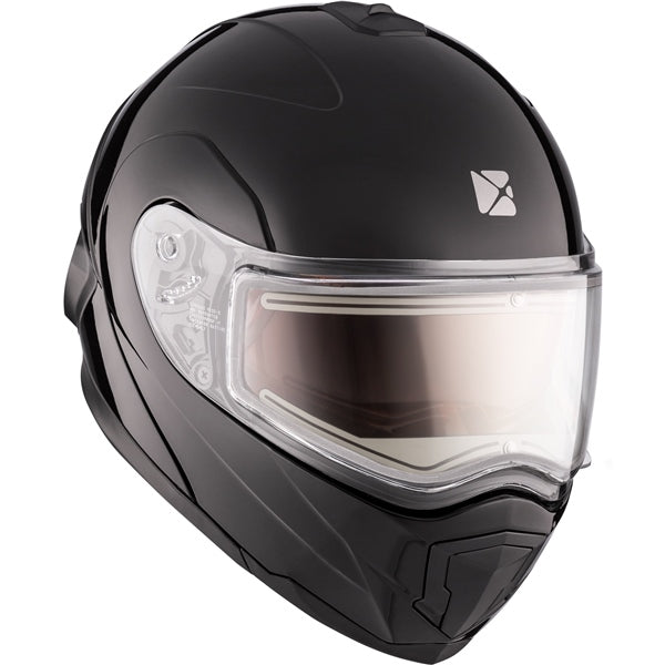 CKX Tranz 1.5 AMS Modular Helmet Solid Electric Black M Electric Double Shield - Driven Powersports