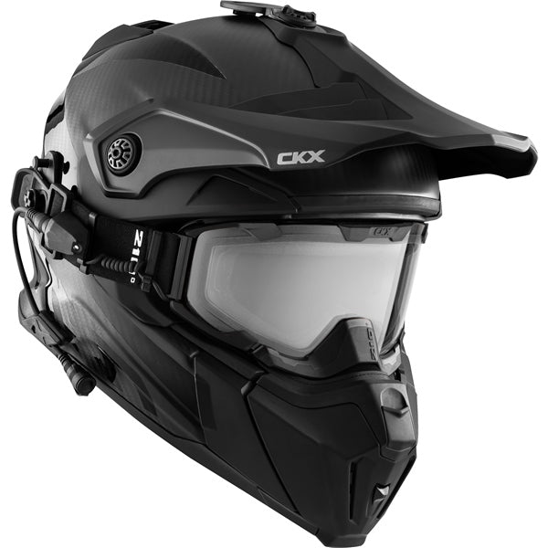 CKX Titan Original Carbon Electric Combo Helmet – Trail and Backcountry Solid Carbon XS - Driven Powersports