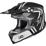 HJC i50 HEX Semi Flat Black/White Front - Driven Powersports