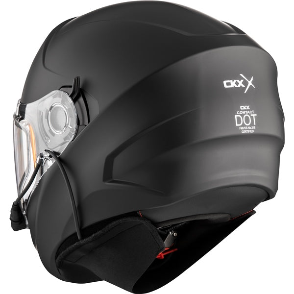 CKX Contact Free-Face Helmet Solid Electric Matte Black M Electric Double Shield - Driven Powersports