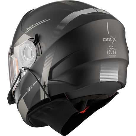 CKX Contact Free-Face Helmet Edge Electric Silver 3XL Electric Double Shield - Driven Powersports