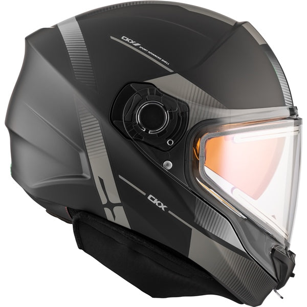 CKX Contact Free-Face Helmet Edge Electric Silver 3XL Electric Double Shield - Driven Powersports