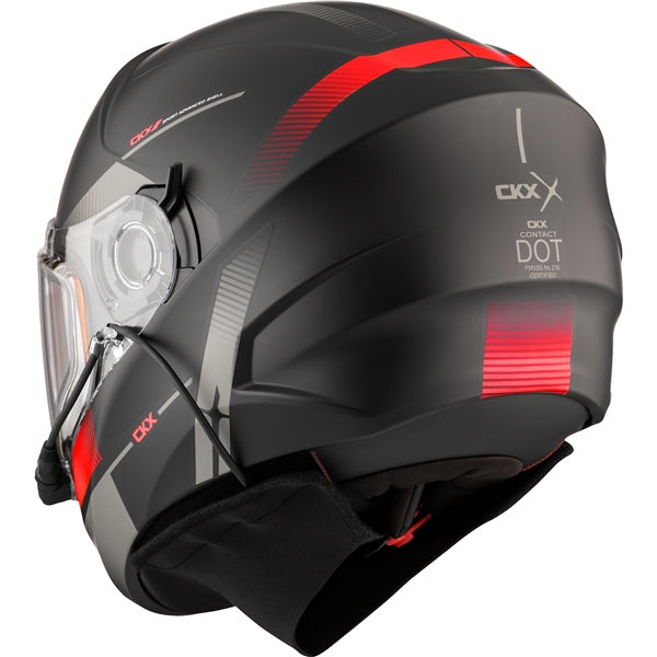 CKX Contact Free-Face Helmet Edge Electric Red XS Electric Double Shield - Driven Powersports