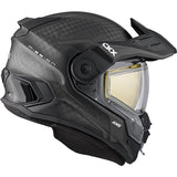 CKX Mission Free-Face Helmet - Carbon Fury Electric Carbon, Matte Gray 2XL Electric Double Shield - Driven Powersports
