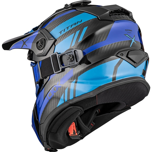 CKX Titan Original Carbon Helmet - Trail and Backcountry Trak Carbon, Glossy Blue 2XL - Driven Powersports