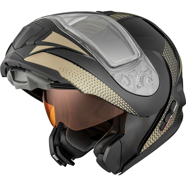 CKX Tranz 1.5 AMS Modular Helmet Cyber Electric L Timber Wolf Glossy Electric Double Shield - Driven Powersports