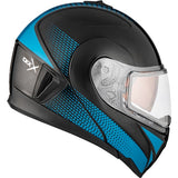 CKX Tranz 1.5 AMS Modular Helmet Cyber Electric Glossy Blue XL Electric Double Shield - Driven Powersports