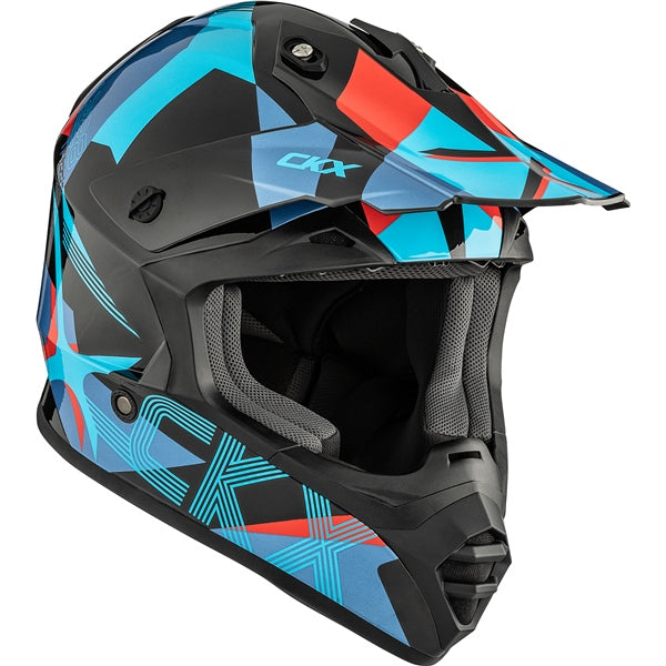 CKX TX228 Off-Road Helmet Lord Blue, Glossy red L - Driven Powersports