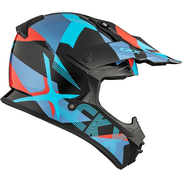 CKX TX228 Off-Road Helmet Lord Blue, Glossy red L - Driven Powersports