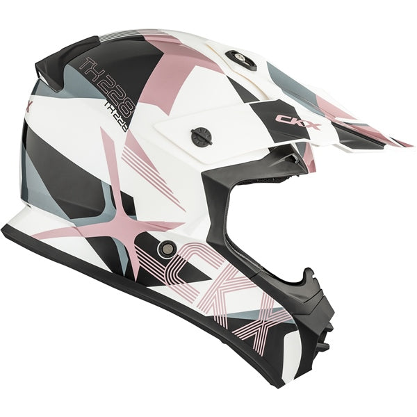 CKX TX228 Off-Road Helmet Lord XL White, Glossy Pink - Driven Powersports