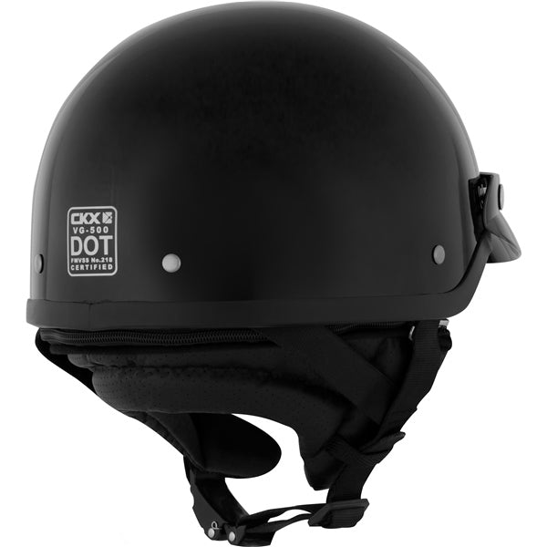 CKX VG500 Half Helmet Solid Black M - Driven Powersports