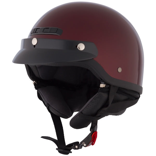 CKX VG500 Half Helmet Solid Wine red XS - Driven Powersports