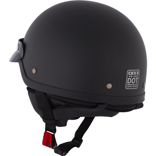 CKX VG500 Half Helmet Solid Matte Black XS - Driven Powersports