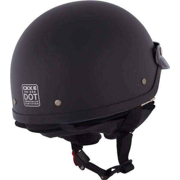 CKX VG500 Half Helmet Solid Matte Black XS - Driven Powersports
