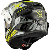 CKX Mission Free-Face Helmet Claw Electric White, Gray, Glossy Lime M Electric Double Shield - Driven Powersports