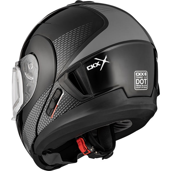 CKX Tranz 1.5 AMS Modular Helmet Cyber Electric Glossy gray XS Electric Double Shield - Driven Powersports