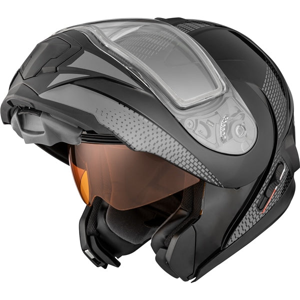 CKX Tranz 1.5 AMS Modular Helmet Cyber Double Glossy gray XS Double Shield - Driven Powersports