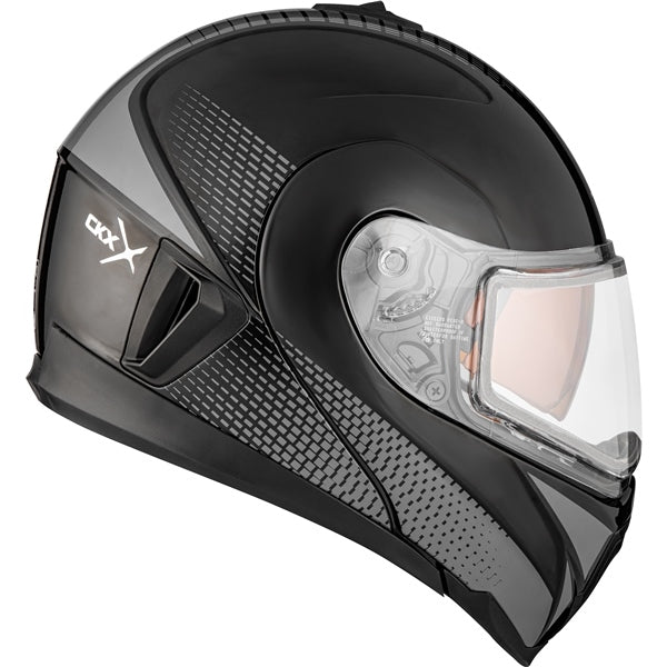 CKX Tranz 1.5 AMS Modular Helmet Cyber Electric Glossy gray XS Electric Double Shield - Driven Powersports