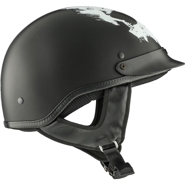CKX Bullet Half Helmet Lull Black, White S - Driven Powersports