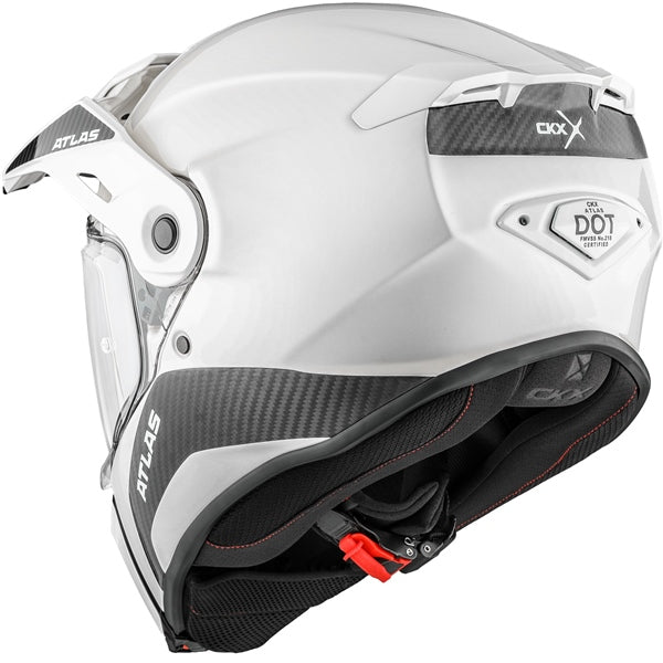 CKX Peak for Atlas Helmet Solid Color Atlas Carbon White One Size Fits All - Driven Powersports