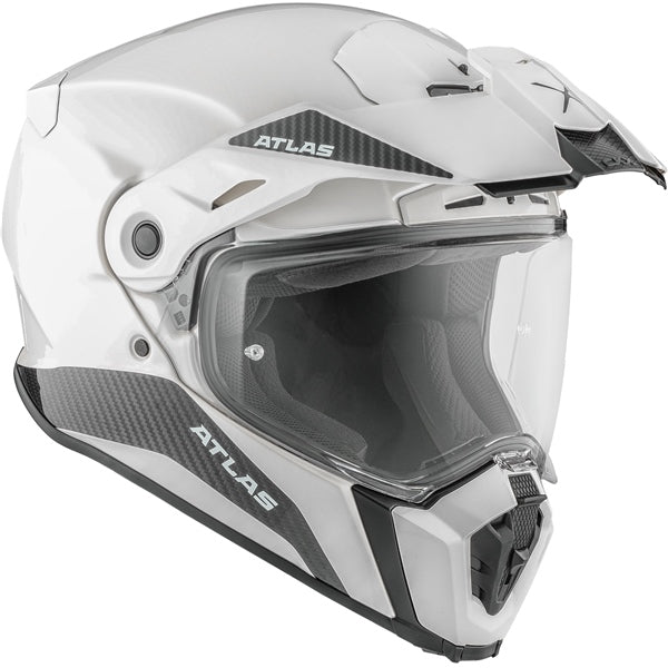 CKX Peak for Atlas Helmet Solid Color Atlas Carbon White One Size Fits All - Driven Powersports