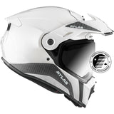 CKX Peak for Atlas Helmet Solid Color Atlas Carbon White One Size Fits All - Driven Powersports