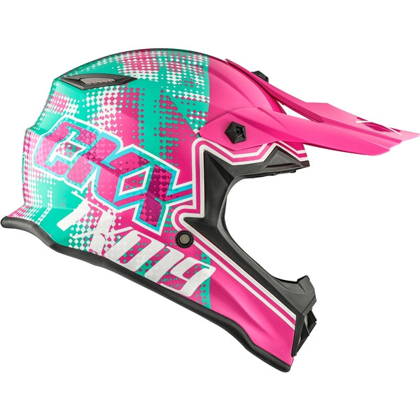 CKX TX019Y Off-Road Helmet Gleam S Pink, Green - Driven Powersports