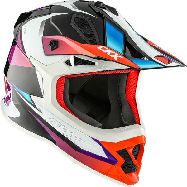 CKX TX319 Off-Road Helmet Skyway Blue, Red XL - Driven Powersports