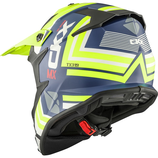 CKX TX319 Off-Road Helmet Arrow Blue, High-Visibility Yellow S - Driven Powersports