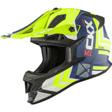 CKX TX319 Off-Road Helmet Arrow Blue, High-Visibility Yellow S - Driven Powersports