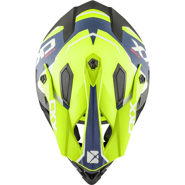 CKX TX319 Off-Road Helmet Arrow Blue, High-Visibility Yellow S - Driven Powersports