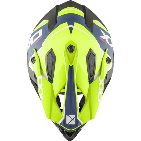 CKX TX319 Off-Road Helmet Arrow Blue, High-Visibility Yellow S - Driven Powersports