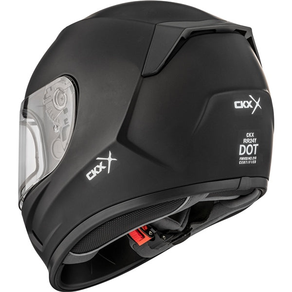 CKX RR24Y  Helmet Solid Double Black Matte S - Driven Powersports
