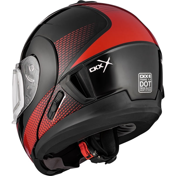 CKX Tranz 1.5 AMS Modular Helmet Cyber Double Red XS - Driven Powersports
