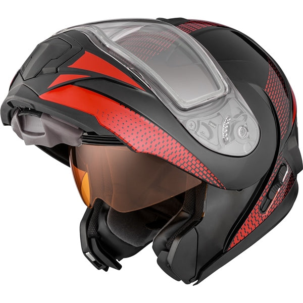 CKX Tranz 1.5 AMS Modular Helmet Cyber Double Red XS - Driven Powersports
